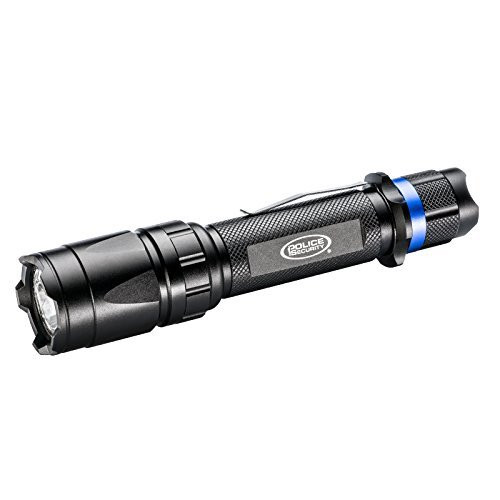 Police Security Trac Tact 2AA Flashlight - Cree LED - 280 Lumen - Tactical - Red Night Vision - Violet Blood Tracking - Weather Resistant - High/Low/Flash/Violet/Red