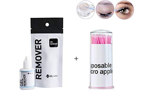 Sylvia Lashes Blink Gel Remover for Eyelash Extensions + 50 Pink Brushes