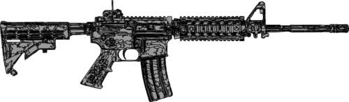 WickedGoodz Black and White Vinyl Ar-15 Decal - Ar15 Bumper Sticker - Perfect 2nd Amendment Gift