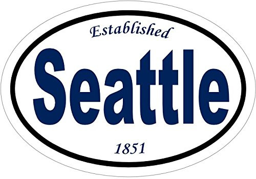 WickedGoodz Oval Established 1851 Seattle Vinyl Decal - City Bumper Sticker - Perfect for Windows Cars Tumblers Laptops Lockers WickedGoodz Oval Established 1851 Seattle Vinyl Decal - City Bumper Sticker - Perfect for Windows Cars Tumblers Laptops Lockers