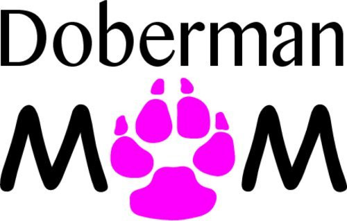 WickedGoodz Clear Doberman Mom Vinyl Window Decal - Dog Breed Bumper Sticker - Perfect Dobie Owner Gift WickedGoodz Clear Doberman Mom Vinyl Window Decal - Dog Breed Bumper Sticker - Perfect Dobie Owner Gift