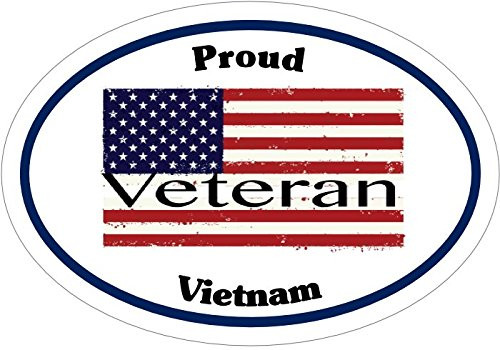 WickedGoodz American Flag Proud Vietnam Veteran Vinyl Decal - Patriotic Bumper Sticker - Perfect Veteran Gift WickedGoodz American Flag Proud Vietnam Veteran Vinyl Decal - Patriotic Bumper Sticker - Perfect Veteran Gift