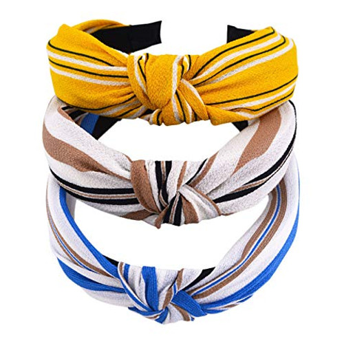 STHUAHE 3PCS Women Handmade Beautful Cloth Cross Knot Hair Hoop Hairband Headband Headwear Hair Accessories by Beauty Hair (3 Color)