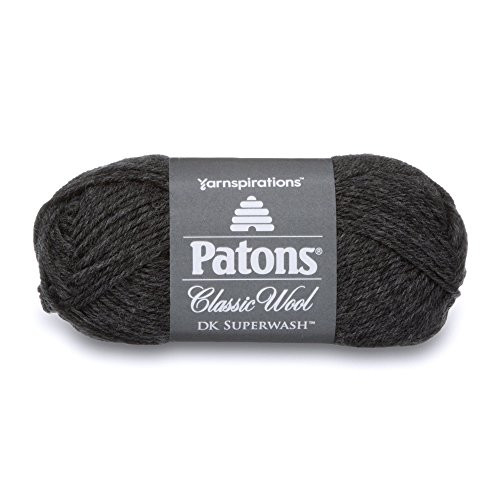 Patons Classic Wool DK Yarn, 1.75 oz, Dark Gray, 1 Ball