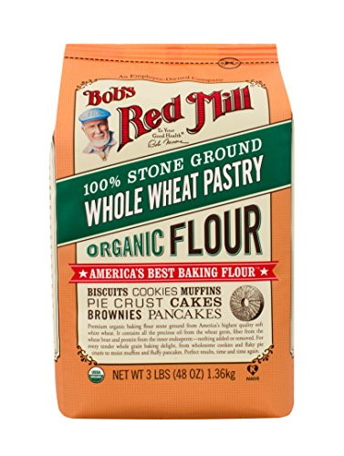 Bob's Red Mill Organic Pastry Flour Whole Wheat, 48 Ounce (Pack of 4)