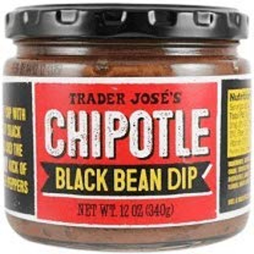 Trader Joe's Chipotle Black Bean Dip 12 oz (Case of 3)