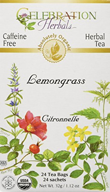 CELEBRATION HERBALS Lemongrass Tea Organic 24 Bag, 0.02 Pound CELEBRATION HERBALS Lemongrass Tea Organic 24 Bag, 0.02 Pound