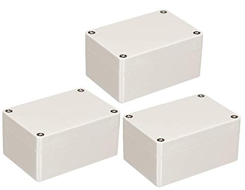 YXQ 100x68x50mm Junction Box,3Pcs IP65 Waterproof Plastic Enclosure Project Case ABS DIY Power Outdoor 3.94 x 2.68 x 1.97 inches