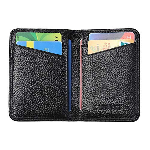 RFID Wallet for Men Women Money Clip Credit Card Holder Blocking Bifold Front Pocket Minimalist Wallets Slim ID/Credit Card Holder Genuine Leather
