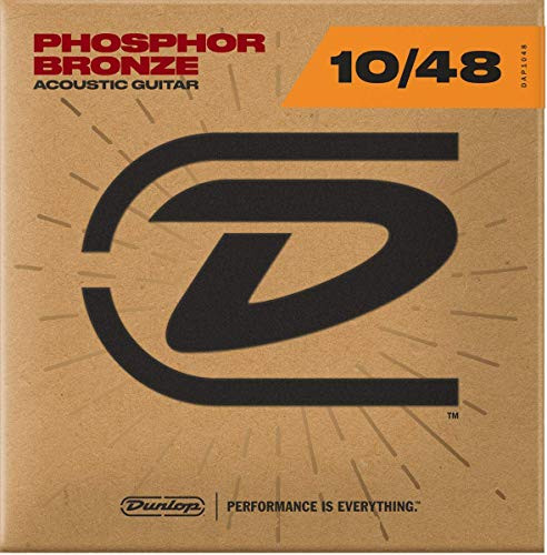 Dunlop DAP1048 Acoustic Phosphor Bronze Guitar Strings, Extra Light, .010.048, 6 Strings/Set
