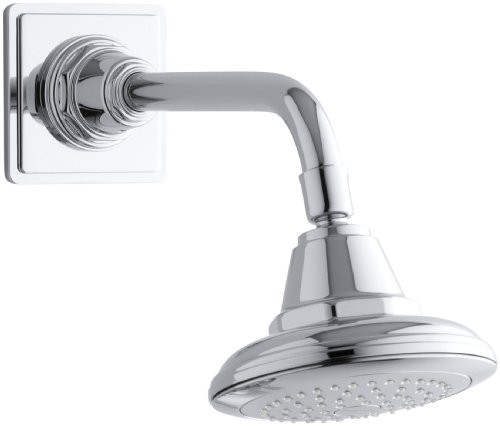 KOHLER K-13137-CP Pinstripe Single-Function Showerhead, Polished Chrome