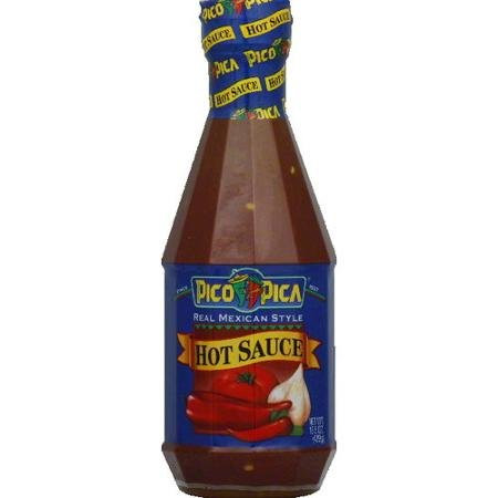 Pico Pica Mexican Hot Sauce - HOT - 15.5 Oz (Single Large Plastic Bottle)