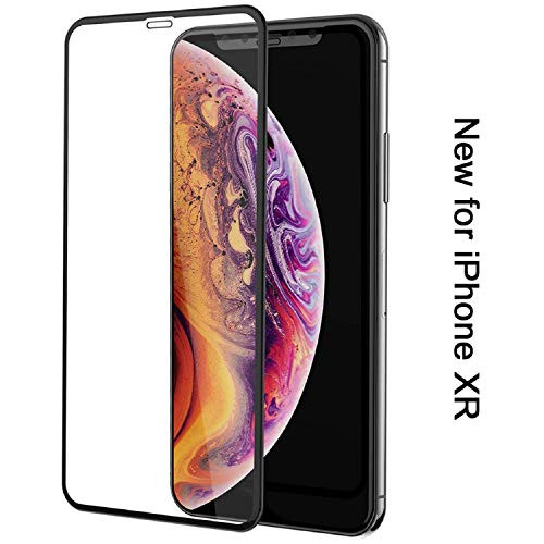 SNNC iPhone XR Glass Film Full Cover Screen Protector Anti-Fingerprint No Dazzling 9H Hardness HD Clear Tempered Glass Shield Film for iPhone XR