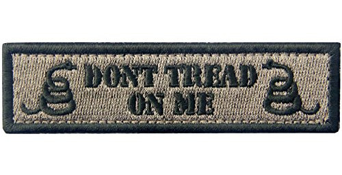Tactical Don't Tread On Me Milltary Embroidered Applique Morale Hook & Loop Patch - Coyote Tan Tactical Don't Tread On Me Milltary Embroidered Applique Morale Hook & Loop Patch - Coyote Tan