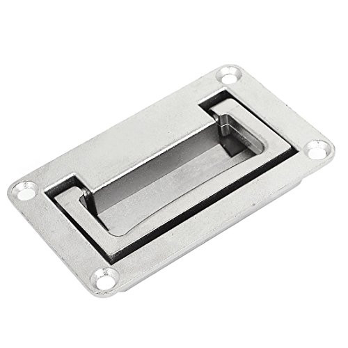 Uxcell a15032000ux0050 Uxcell a15032000ux0050 95mm x 60mm Metal Rectangle Shaped Recessed Folding Pull Handle Grip, Metal