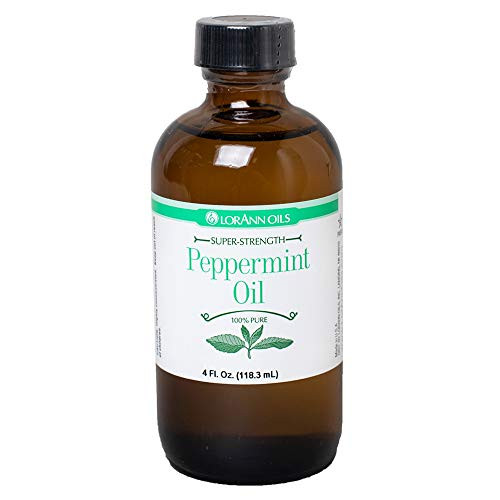 LorAnn Peppermint Oil Super Strength Natural Flavor, 4 ounce bottle