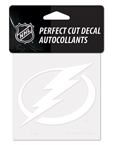 Wincraft NHL Tampa Bay Lightning 4x4 Perfect Cut Decal White