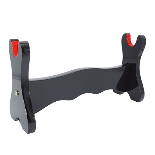 Eforlife Velvet Lacquer Finish Samurai Sword Katana Wakizashi Tanto Single Holder Stand Display 1 Layer 