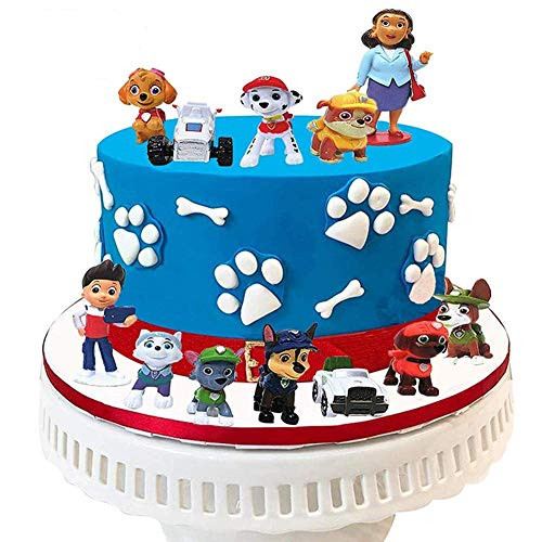 12PCS Paw patrol cake topper,cake and cupcake decorations topper,paw patrol mini toys,children's Action Figures Collection birthday shower party supplies