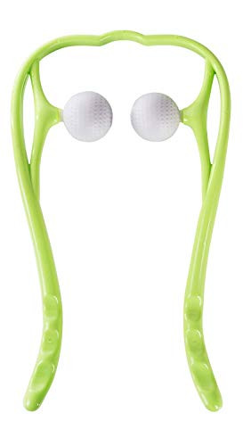 Neck Massager for Neck and Shoulder Deep Tissue Trigger Point Manual Self Muscle Massage for Muscle Pain Relief, Use at Home and Office