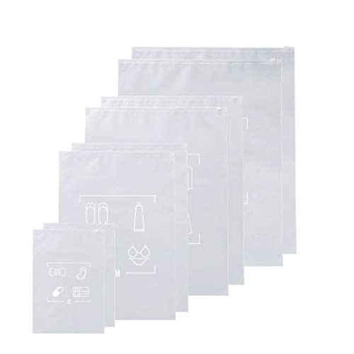 Travel Luggage Storage Bag With Zipper Closure, Waterproof Pouch EVA Soft Transparent Bags for Suit Clothes Shoes Toiletry Makeup Organizer (2pcs for each size, 8pack) Travel Luggage Storage Bag With Zipper Closure, Waterproof Pouch EVA Soft Transparent Bags for Suit Clothes Shoes Toiletry Makeup Organizer (2pcs for each size, 8pack)