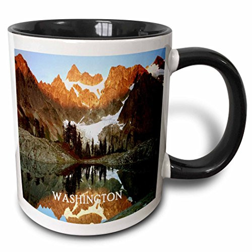 3dRose mug_80704_4 "Lake Ann Washington State" Two Tone Black Mug, 11 oz, Multicolor