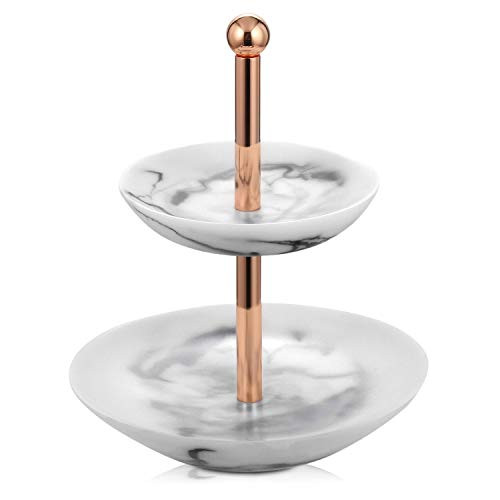 Jewelry Dish Stand Marble Resin & Rose Gold Metal- Bracelet & Necklace Jewelry Organizer Display Tree Rack w/Ring Tray (Marble1) (Renewed) Jewelry Dish Stand Marble Resin & Rose Gold Metal- Bracelet & Necklace Jewelry Organizer Display Tree Rack w/Ring Tray (Marble1) (Renewed)