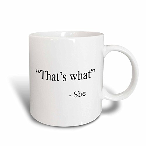 3dRose 161084_5 That's What She That's What She Said Two Tone Mug 11 oz Red