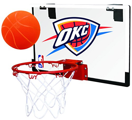Rawlings NBA Game On Polycarbonate (PC) Mini Basketball Hoop Set, Oklahoma City Thunder Rawlings NBA Game On Polycarbonate (PC) Mini Basketball Hoop Set, Oklahoma City Thunder