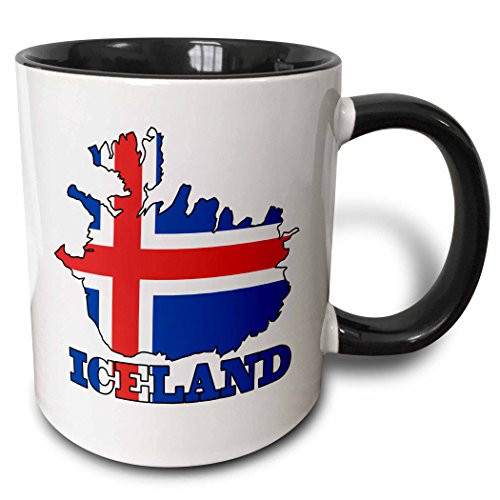 3dRose mug_63163_4 "The flag of Iceland in the outline map of the country and name, Iceland" Two Tone Black Mug, 11 oz, Multicolor 3dRose mug_63163_4 "The flag of Iceland in the outline map of the country and name, Iceland" Two Tone Black Mug, 11 oz, Multicolor