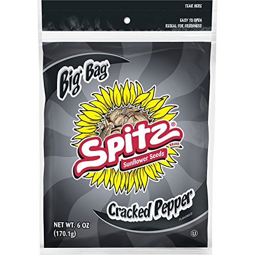 Spitz Cracked Pepper Flavored Sunflower Seeds, 6 oz Bag (Pack of 12) Spitz Cracked Pepper Flavored Sunflower Seeds, 6 oz Bag (Pack of 12)