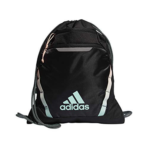 adidas Unisex Rumble III Sackpack, Black/Glow Pink/Clear Mint, ONE SIZE