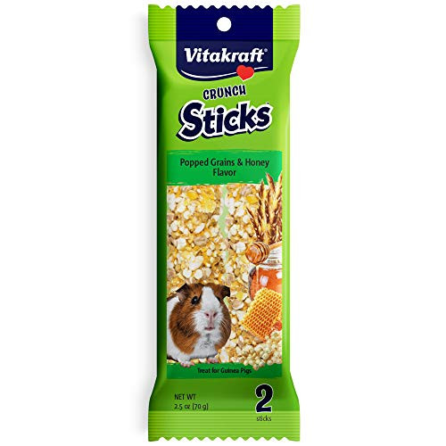 Vitakraft Guinea Pig Popped Grains & Honey Treat Sticks 2 Pack, 2.5 Ounce Vitakraft Guinea Pig Popped Grains & Honey Treat Sticks 2 Pack, 2.5 Ounce