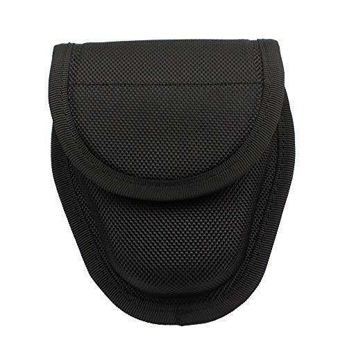 Yunshao Single Handcuff Case, Hidden Snap Single Handcuff Holder Pouch, Molded Nylon Handcuff Holster