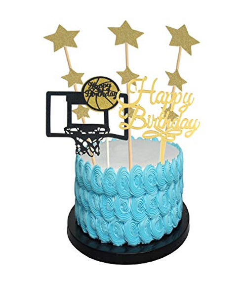 DIY Happy Birthday Cake Topper with Basketball Theme and Acrylic cake Topper Glitter Birthday Cake Supplies Party Event Decorations DIY Happy Birthday Cake Topper with Basketball Theme and Acrylic cake Topper Glitter Birthday Cake Supplies Party Event Decorations