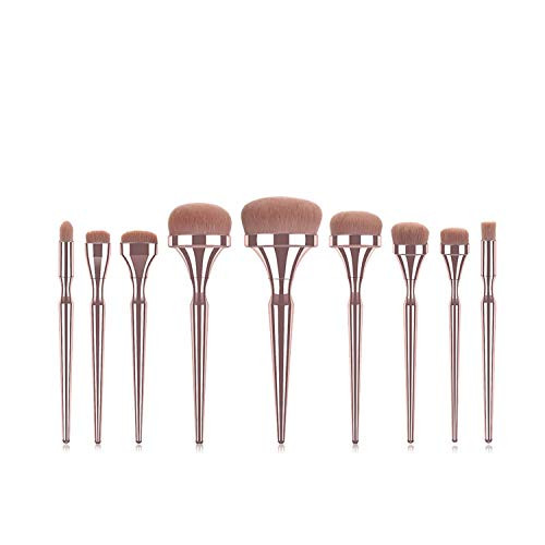Makeup Brushes Set, Logiverl 9 Pieces Makeup Brush Set Included Powder Blush Foundation Concealer Eyeshadow Eyebrow Lip Flat Detail Brush