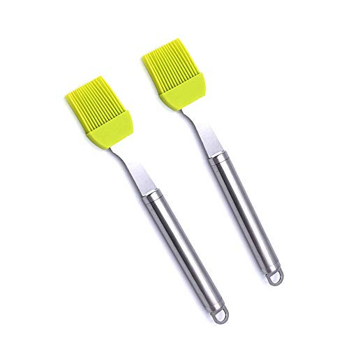 Stainless Steel Silicone Basting Brush Pastry Brush,for Baking,Cooking,Grilling Safe Heat Resistant Basting Brush(2 Pack) Stainless Steel Silicone Basting Brush Pastry Brush,for Baking,Cooking,Grilling Safe Heat Resistant Basting Brush(2 Pack)