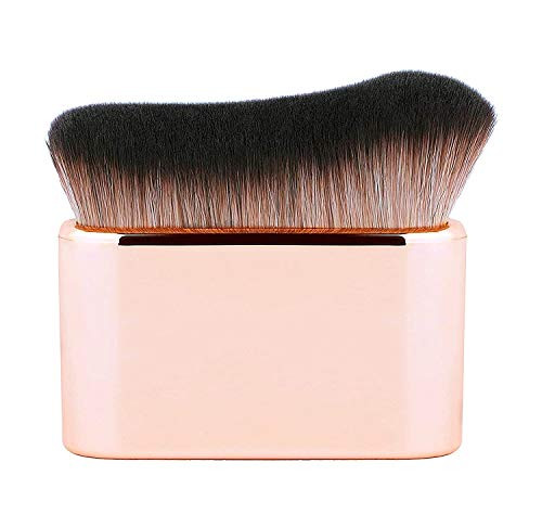 Face & Body Makeup Brush Kabuki Foundation Brush Seamless Face Makeup Brushes Perfect for Blending Liquid Foundation Body Bronzer Shimmer Cream Concealer Mineral Powder Body Highlighter (Rose gold)