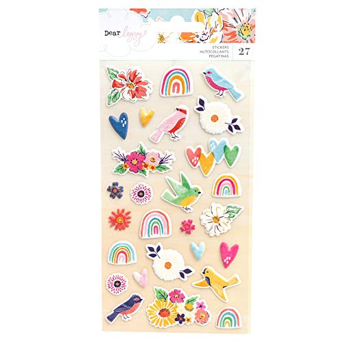 Dear Lizzy Iridescent Foil Puffy Stickers