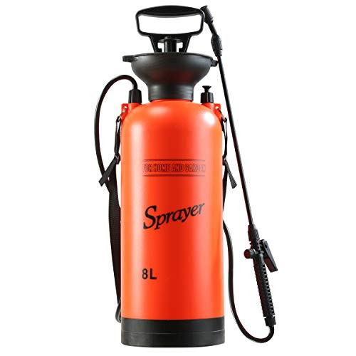 CLICIC Lawn and Garden Portable Sprayer 2 Gallon - Pump Pressure Sprayer Includes Shoulder Strap CLICIC Lawn and Garden Portable Sprayer 2 Gallon - Pump Pressure Sprayer Includes Shoulder Strap