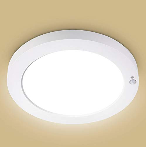 Motion Sensor LED Ceiling Light Fixtures Flush Mount Closet Light Indoor, 6.5inch 12W 960LM (75W Equivalent) 5000K Daylight Small Motion Activate Ceiling Lamp for Closet,Stairs,Basements,Hallways