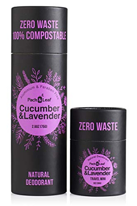 Natural Deodorant Stick Set, Aluminum Free & Zero Waste Deodorant with Full & Travel Size, Cucumber & Lavender, for Women & Men, Vegan & Cruelty Free, Plastic Free & Eco Friendly (Total 3.6oz) Natural Deodorant Stick Set, Aluminum Free & Zero Waste Deodorant with Full & Travel Size, Cucumber & Lavender, for Women & Men, Vegan & Cruelty Free, Plastic Free & Eco Friendly (Total 3.6oz)