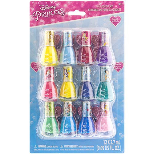 Townley Girl Disney Princess Peel-Off Nail Polish Gift Set for Kids, 12 Count Townley Girl Disney Princess Peel-Off Nail Polish Gift Set for Kids, 12 Count