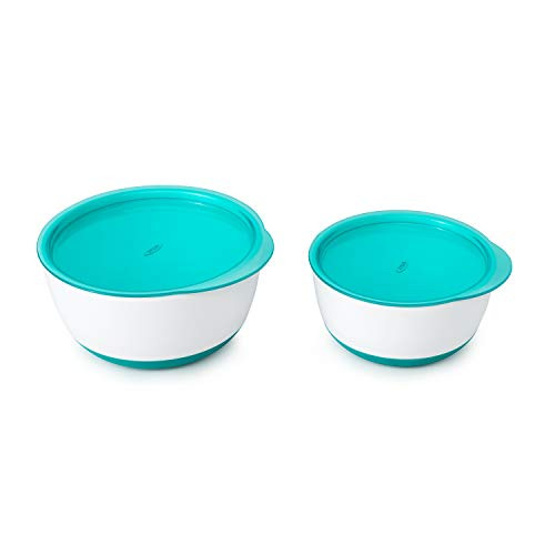OXO Tot Small & Large Bowl Set with Snap On Lids - Teal