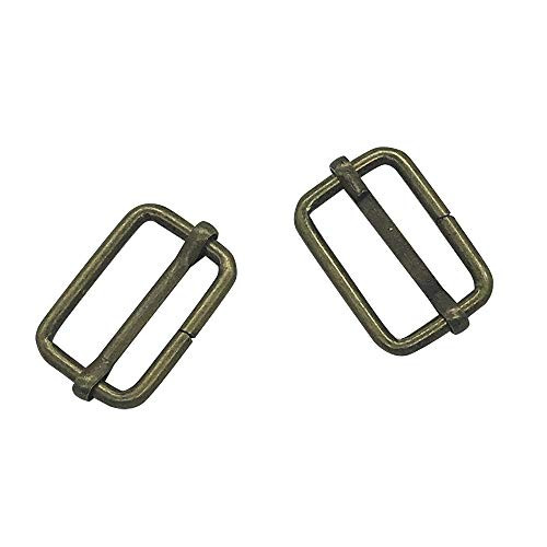 50 Pieces Bronze Slide Buckle - 1 1/2 inch Metal Triglide Slides Rectangle Adjustable Webbing Slider for Fasteners, Strap, Backpack DIY Accessories,38MM,Q2566