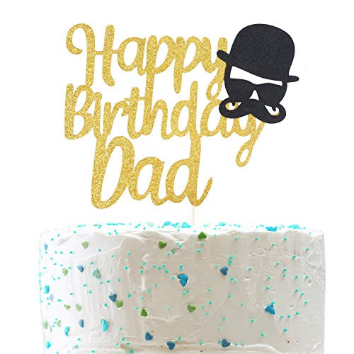 Happy Birthday Dad Cake Topper for Happy Father's Day Party Decorations