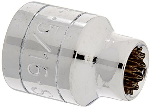 SK Hand Tool 45210 12 Point 3/8-Inch Drive Standard Socket, 5/16-Inch, Chrome