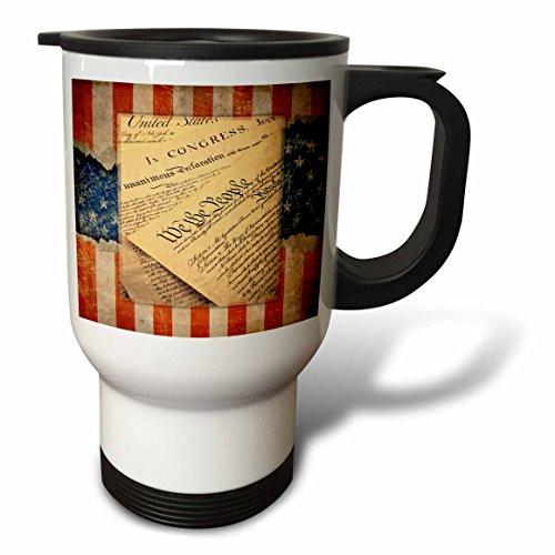 3dRose tm_100226_1" Blue hour skyline of Hudson River and NYC" Travel Mug, 14 oz, Multicolor