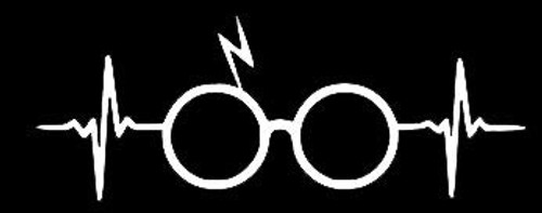 LLI Harry Potter Heartbeat | Decal Vinyl Sticker | Cars Trucks Vans Walls Laptop | White | 5.5 x 2.1 in | LLI1004 LLI Harry Potter Heartbeat | Decal Vinyl Sticker | Cars Trucks Vans Walls Laptop | White | 5.5 x 2.1 in | LLI1004