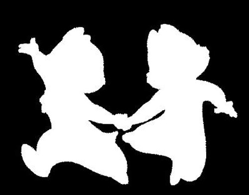 LLI Chip and Dale | Decal Vinyl Sticker | Cars Trucks Vans Walls Laptop | White | 5.5 x 4.1 in | LLI1026